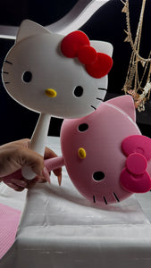 White Hand Held Mirror